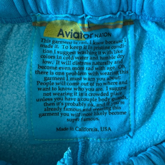 AVIATOR NATION ASPEN SWEATPANTS - NEON BLUE, L - Picture 4 of 9